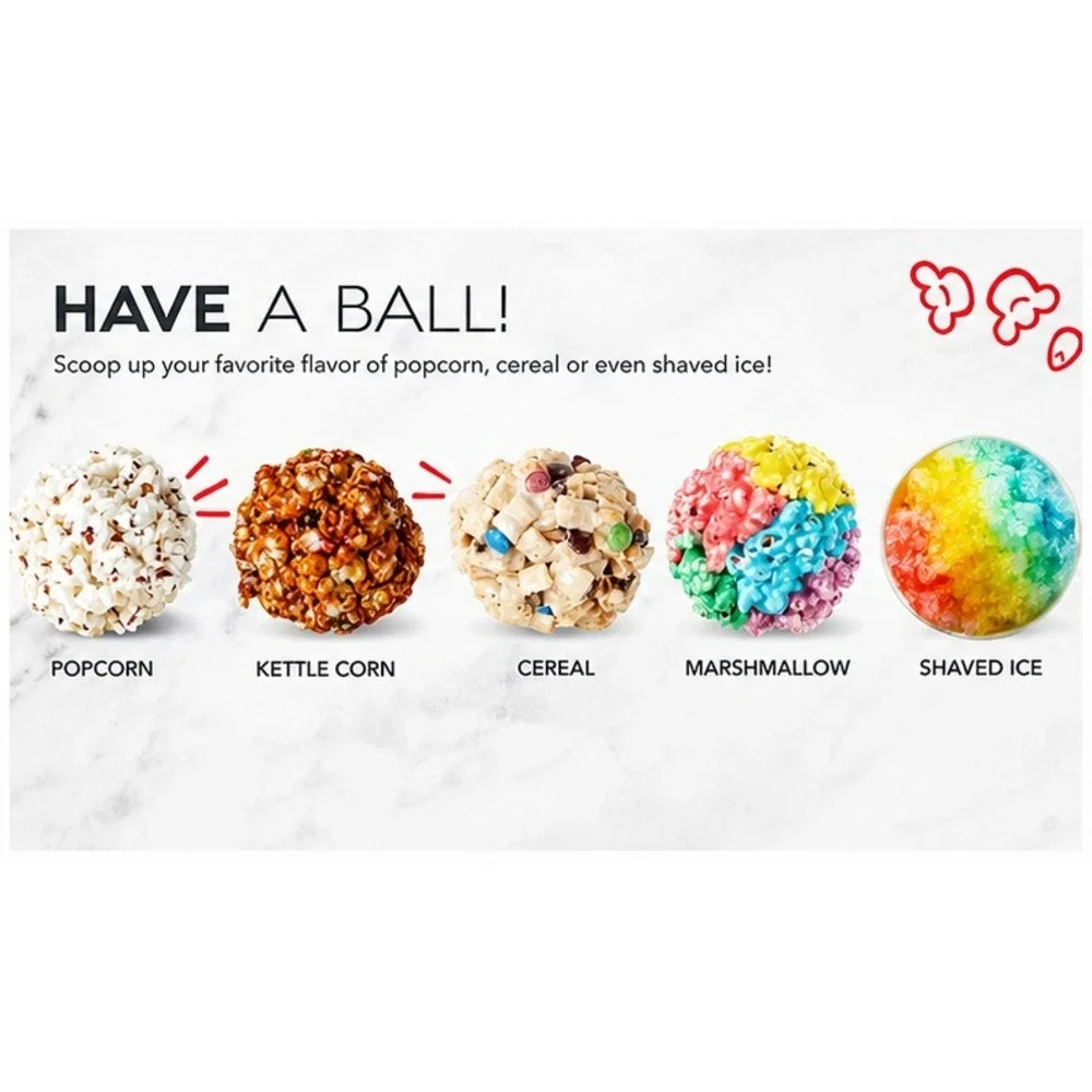 DASH Popcorn Ball Maker - Aqua - Set of 4/Easy Grip Handle / Brand New In Box